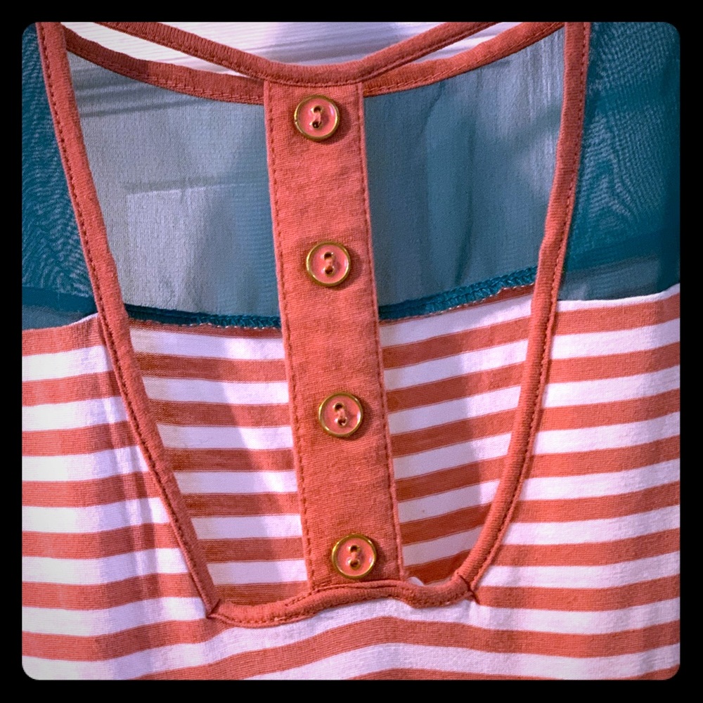 Striped shirt unique chiffon and cotton